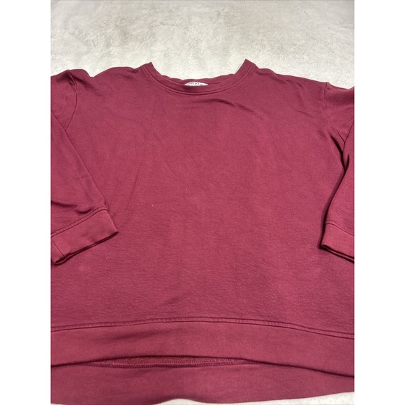 Orvis Womens Size XL Long Sleeve Crewneck Sweater Stretch Comfort Top Maroon - Picture 2 of 8